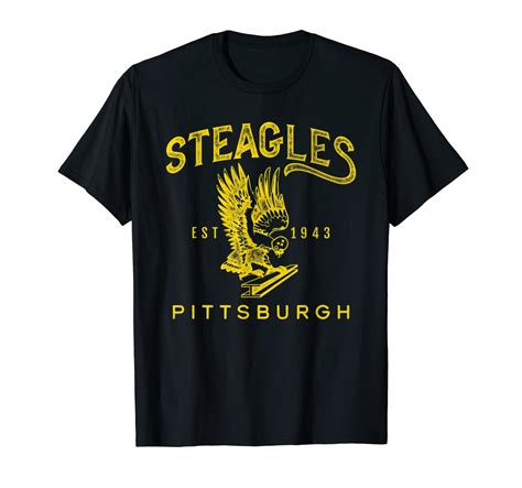 The city’s football team has sported black and gold since its inception in 1933. . Steagles jersey